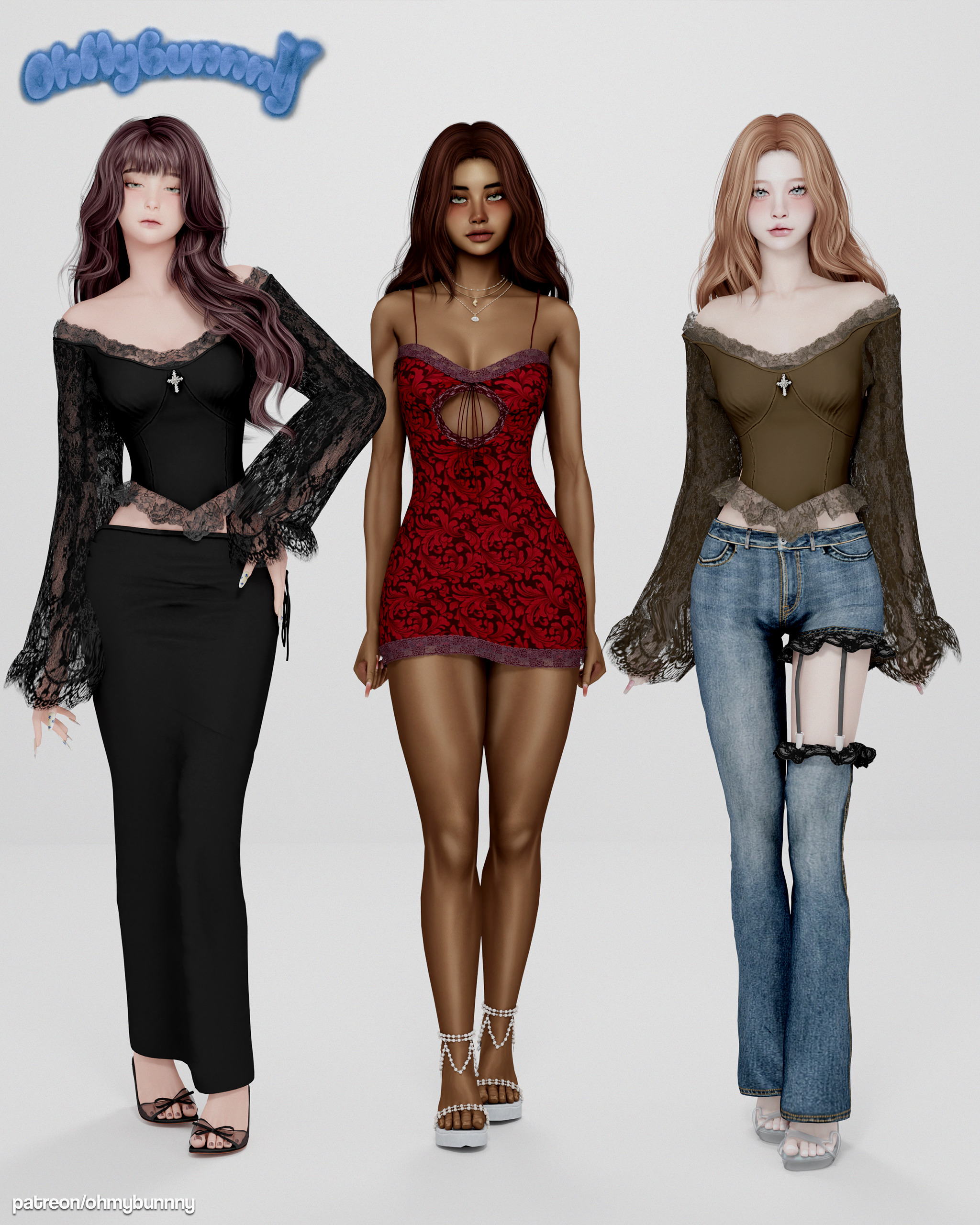 Сет одежды Dark Lace Set